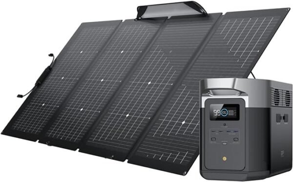 Solar Generator Portable Power Station; 6 AC Outlets @ 2400W Each; For Outdoor and Camping
