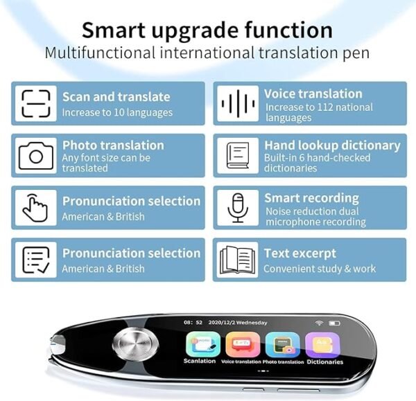 3.0 Inch HD Touchscreen Language Translation Pen; 112 Languages - Image 4