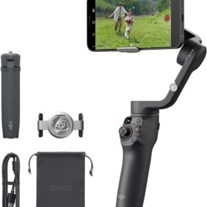 Gimbal Stabilizer for Smartphones, 3-Axis Phone Gimbal, Built-In Extension Rod, Object Tracking, Portable and Foldable, Vlogging Stabilizer, YouTube TikTok