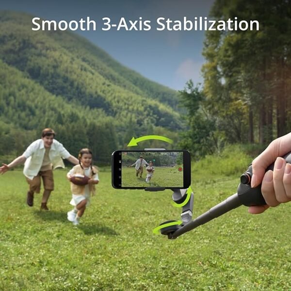 Gimbal Stabilizer for Smartphones, 3-Axis Phone Gimbal, Built-In Extension Rod, Object Tracking, Portable and Foldable, Vlogging Stabilizer, YouTube TikTok - Image 2